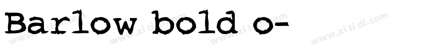 Barlow bold o字体转换